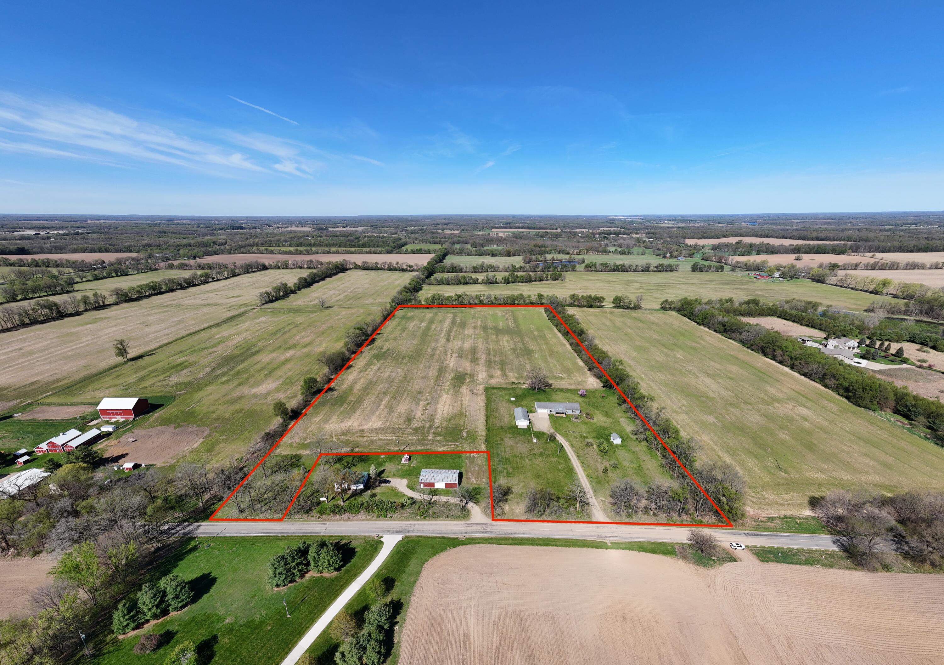 10607 22 Mile Road Marshall, MI 49068 - Photo 42 of 47 10607 22 Mile Rd Aerial with lines 2