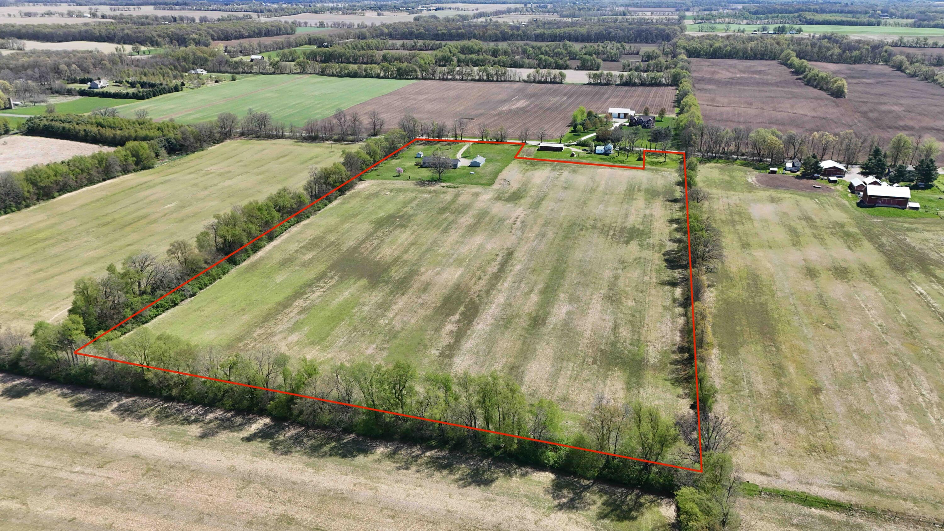 10607 22 Mile Road Marshall, MI 49068 - Photo 46 of 47 10607 22 Mile Road Aerial with Lines Fro