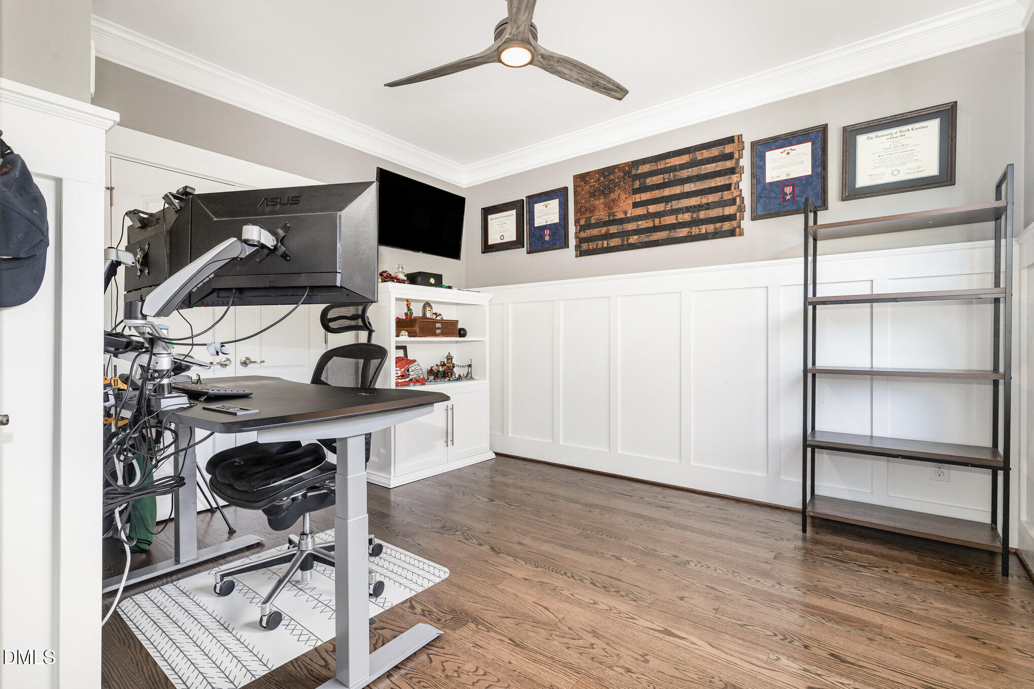 1956 Lazio Lane Apex, NC 27502 - Photo 20 of 47 a view of workspace with wooden floor