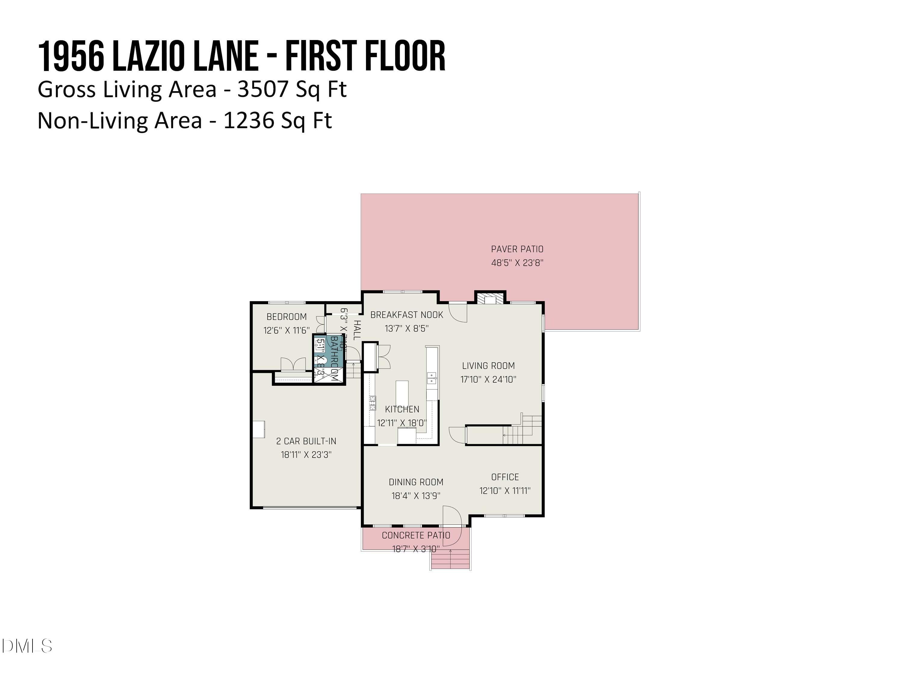 1956 Lazio Lane Apex, NC 27502 - Photo 44 of 47 a picture of a floor plan
