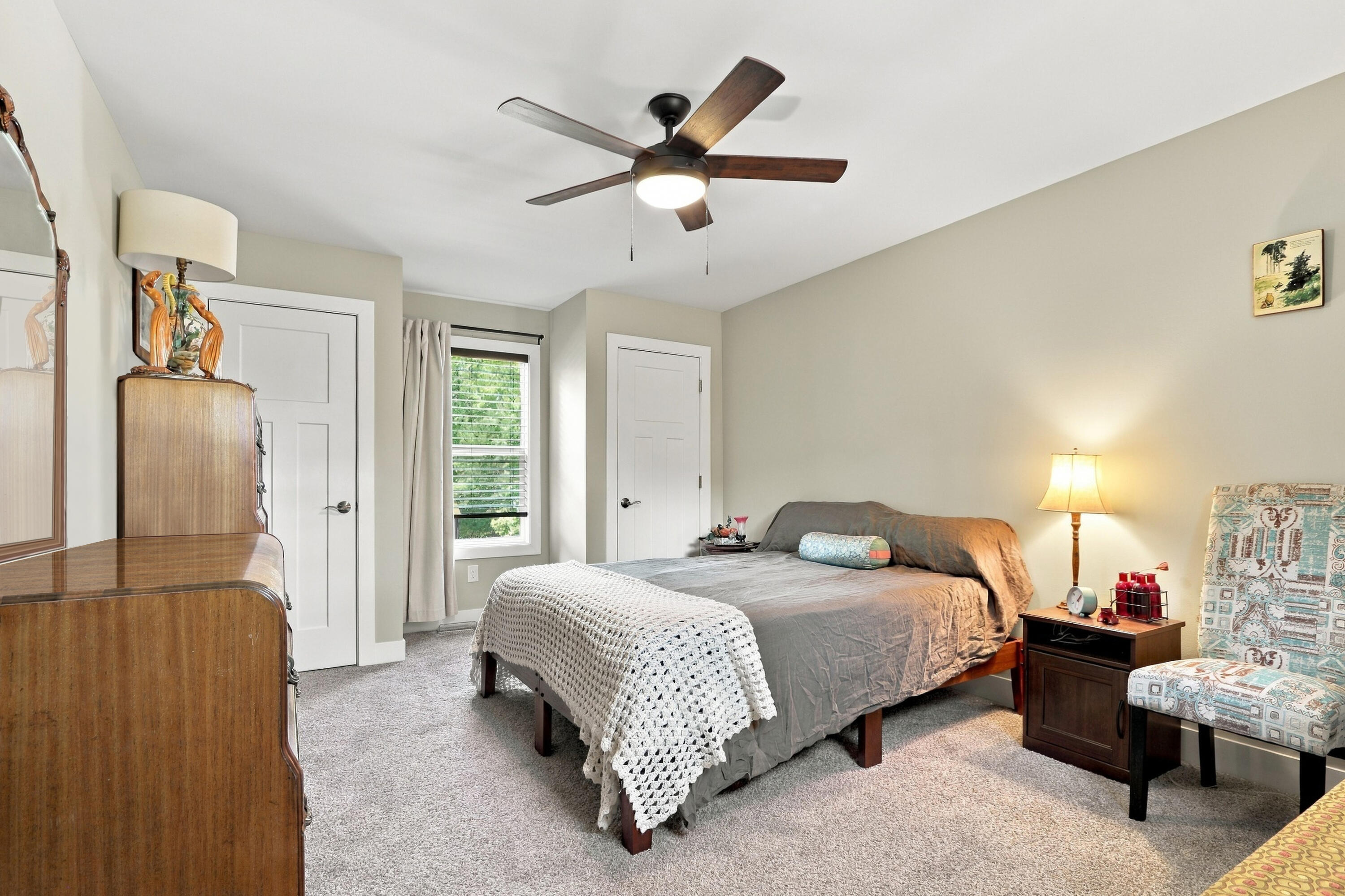 78 Menominee Road Williams Bay, WI 53191 - Photo 19 of 40 Bedroom 2 has 2 closets making sharing a bedroom easy or it is perfect for those with a big wardrobe