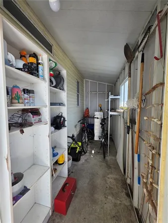a room with storage and utility
