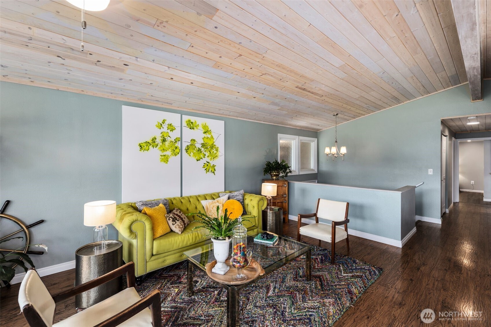 734 Shore Road Port Angeles, WA 98362 - Photo 7 of 40 a living room with furniture and wooden floor