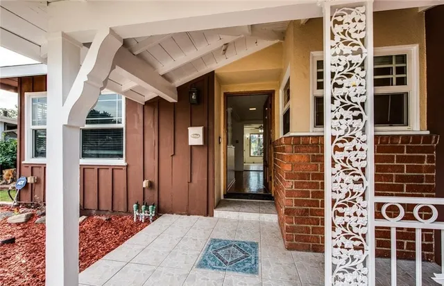 a view of a entryway door front of house