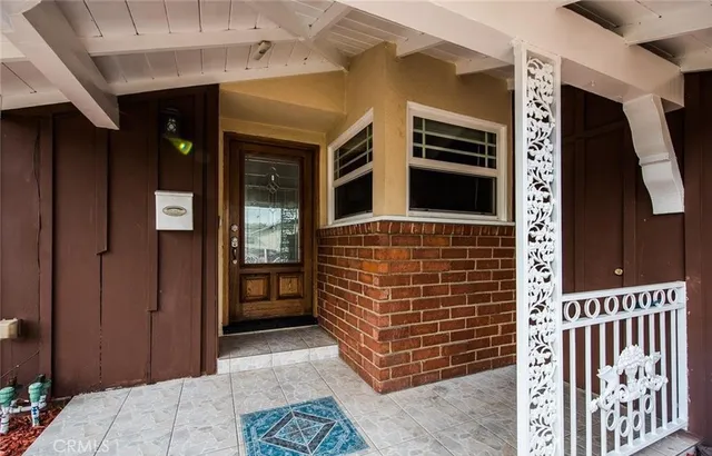 a view of front door of house