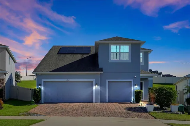 a front view of a house