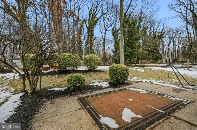 a view of a backyard