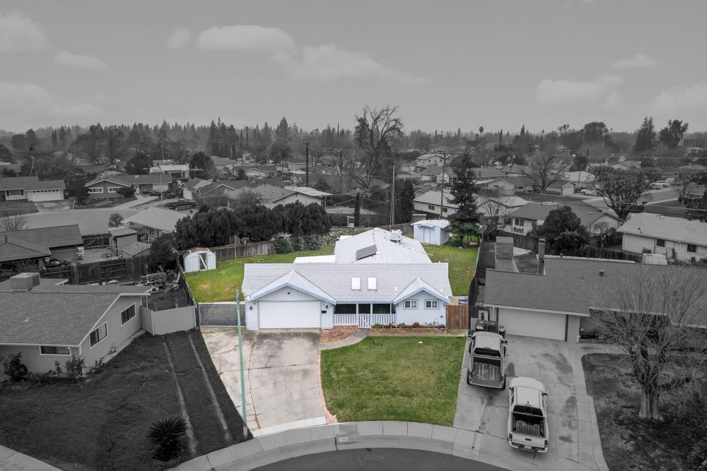 7213 Coronet Court Citrus Heights, CA 95621 - Photo 48 of 52 an aerial view of a house with a garden