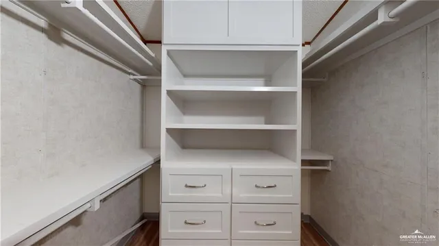 a close view of closet