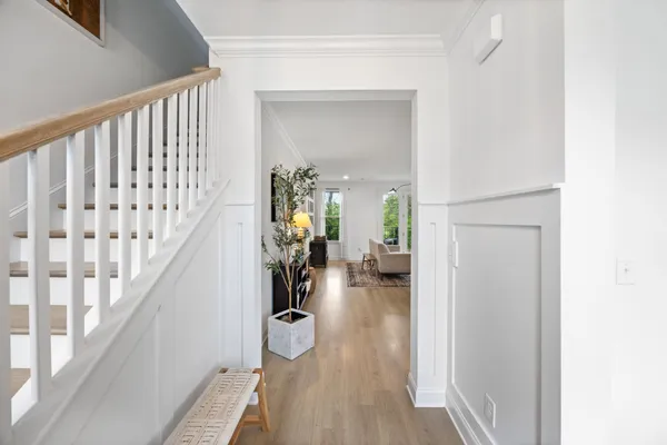 a view of a hallway with interior of the house