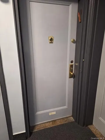 a view of elevator with door