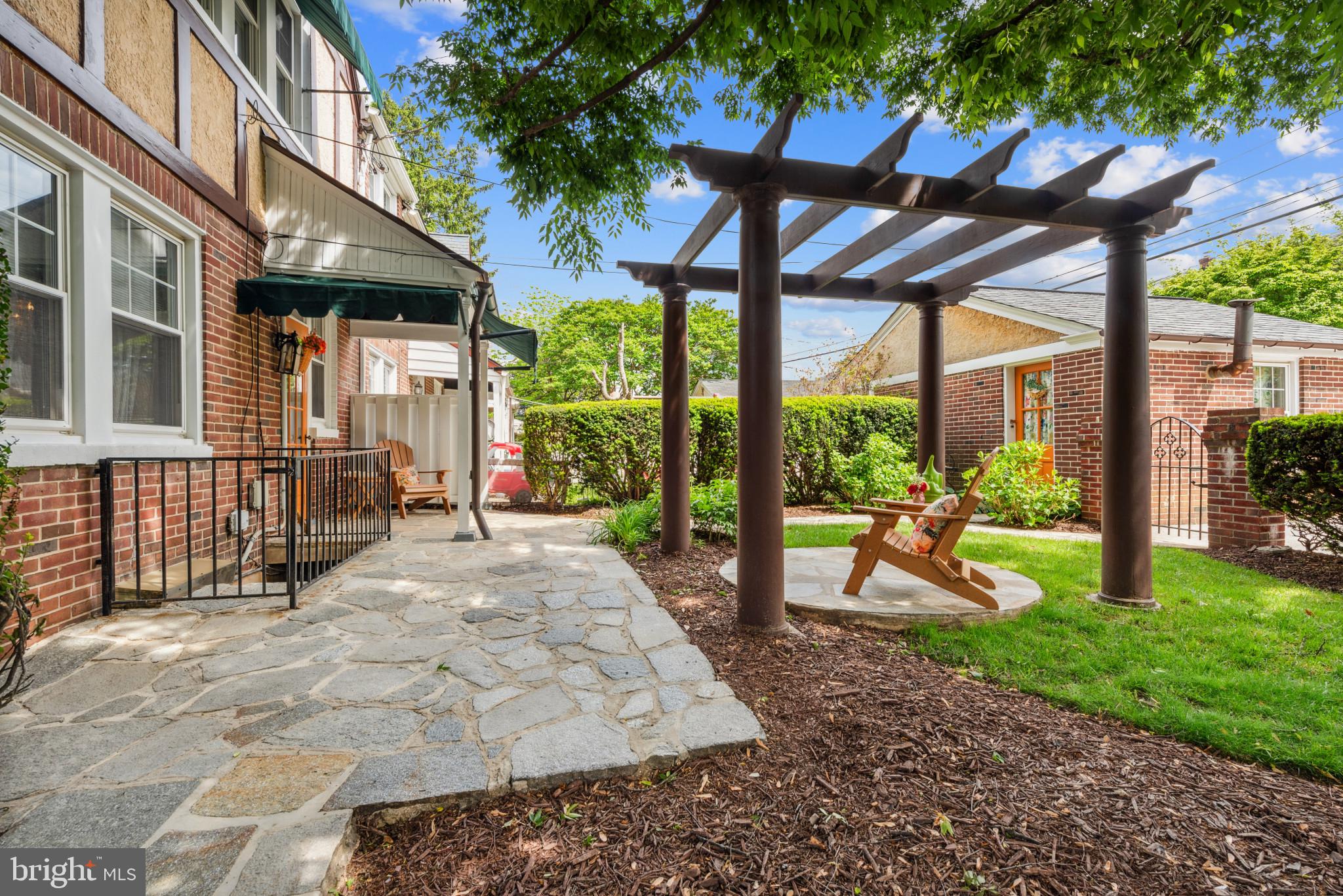 401 Hopkins Road Baltimore, MD 21212 - Photo 51 of 63 View of patio featuring a pergola and fence