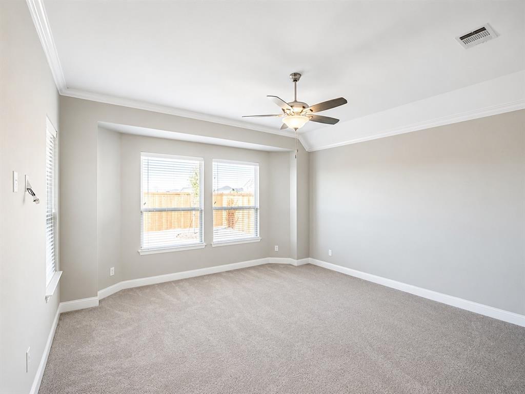 6209 Cupleaf Road Flower Mound, TX 76226 - Photo 18 of 29 Spacious room featuring neutral carpet, light-toned walls, and white crown molding
