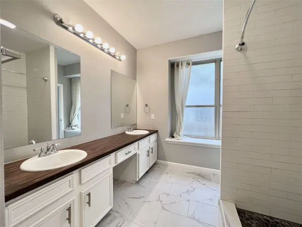 an empty room with closet area