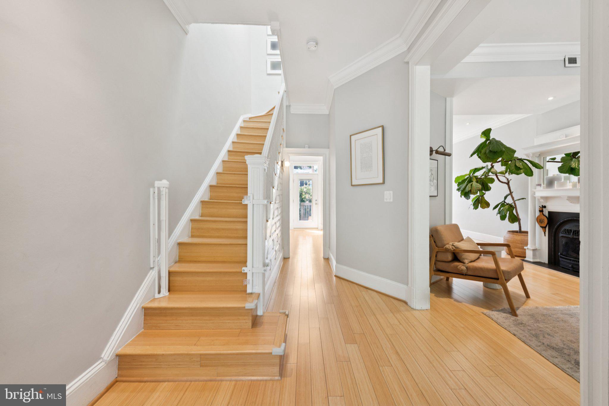 21 V Street Northeast Washington, DC 20002 - Photo 19 of 32 a view of entryway and hall with wooden floor