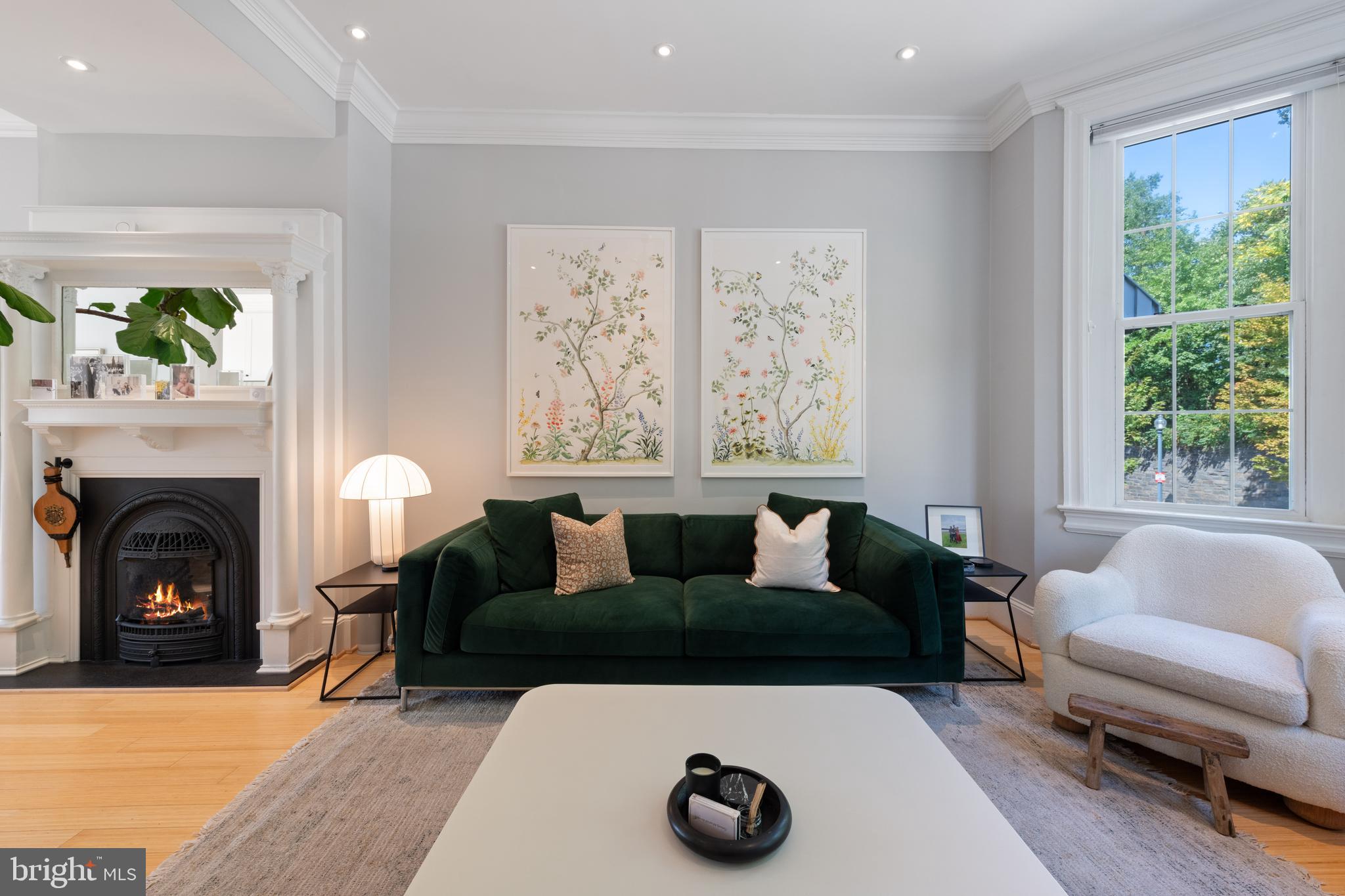 21 V Street Northeast Washington, DC 20002 - Photo 4 of 32 a living room with furniture and a fireplace