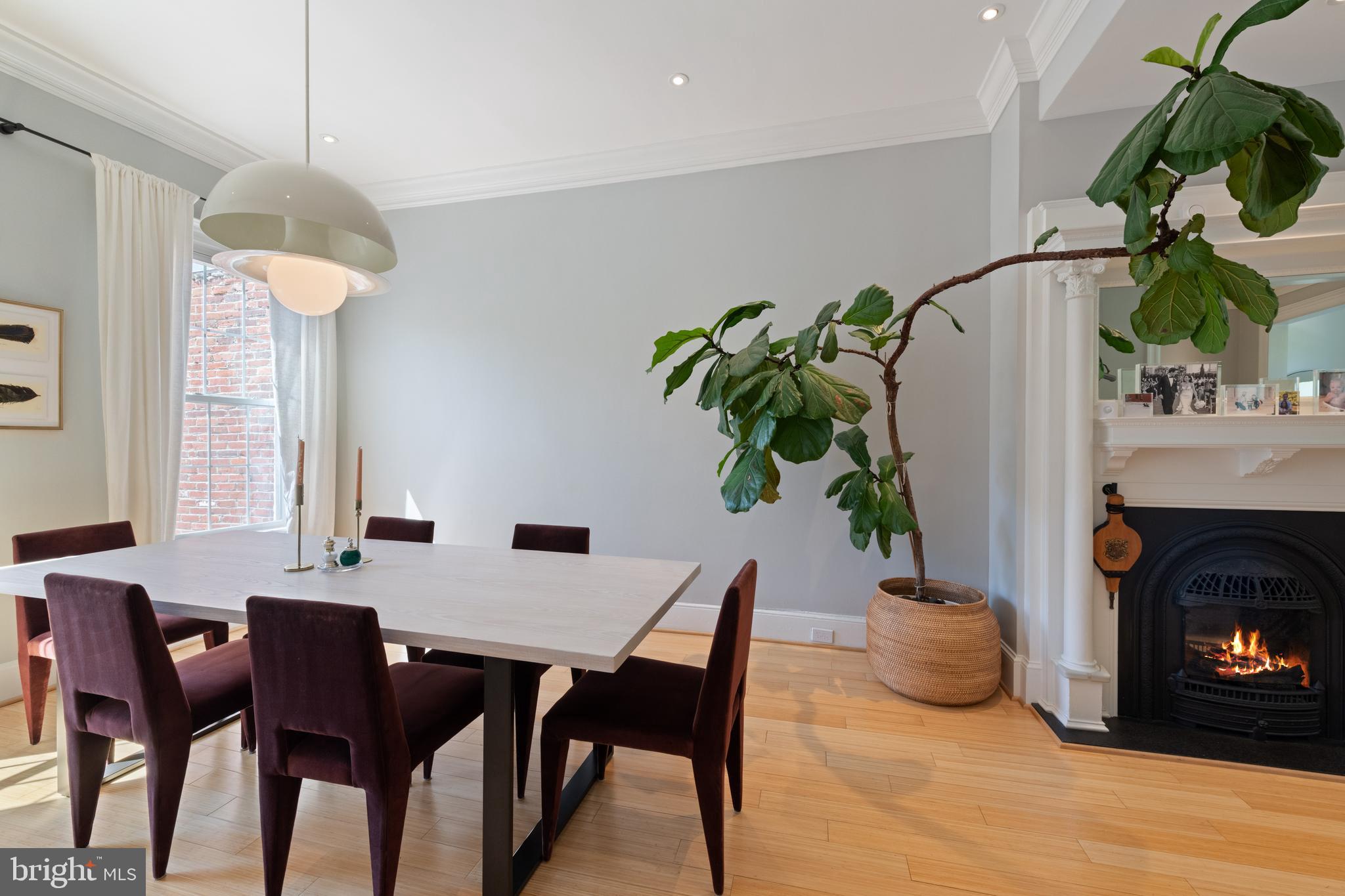 21 V Street Northeast Washington, DC 20002 - Photo 8 of 32 a dining room with furniture potted plants and wooden floor