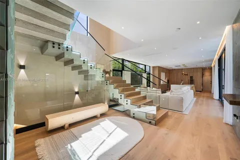 a spacious bathroom with a tub and shower