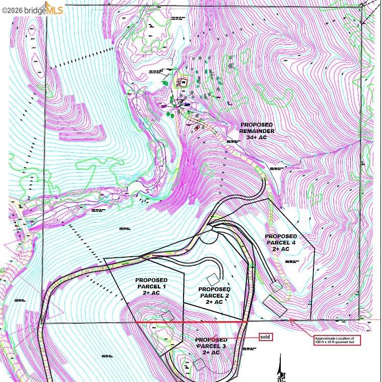18399 Lime Kiln Road Sonora, CA 95370 - Photo 34 of 36 Survey Map. Illustrating proposed property divisions and acreage for the property
