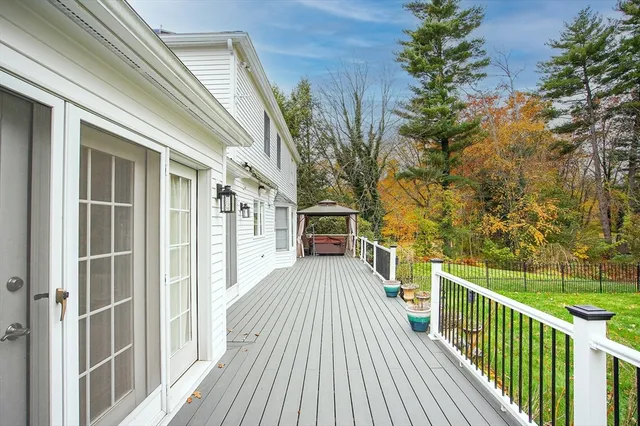 a view of a house with a large window