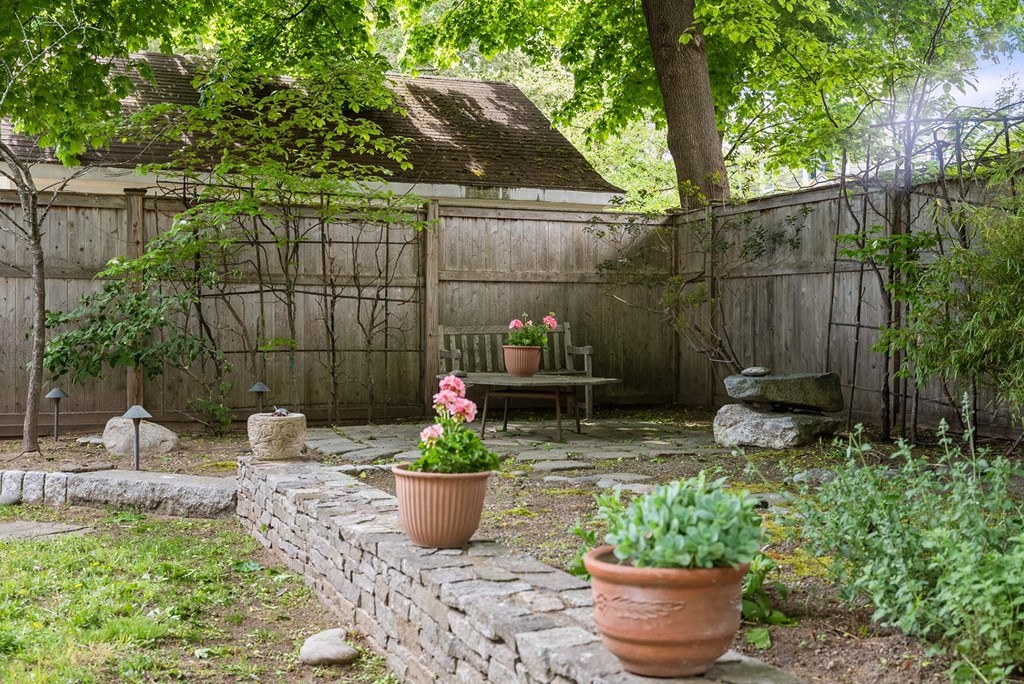 47 Stearns Street Newton, MA 02459 - Photo 28 of 32 a potted plant sitting in front of a house