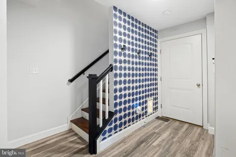 a view of entryway with stairs