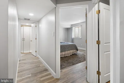 a room that has a bed in it