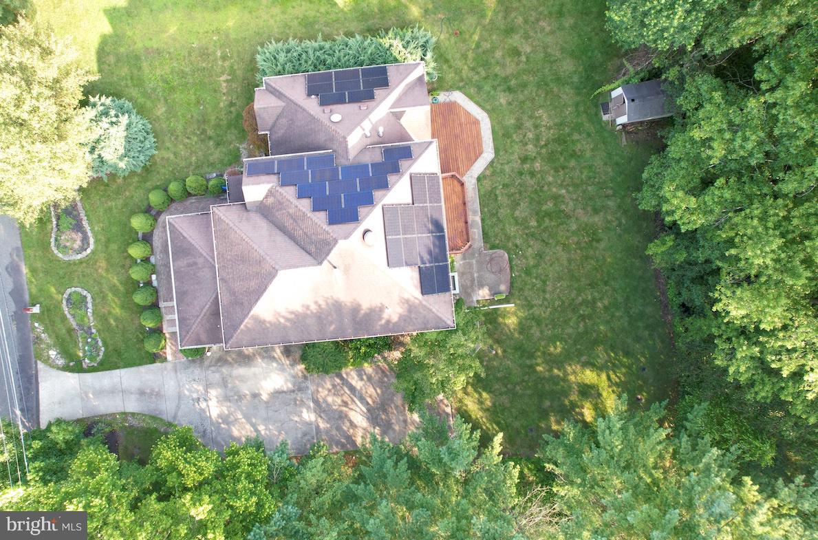 2 Gaskill Road Mount Laurel, NJ 08054 - Photo 37 of 39 Aerial view of house, Solar panels and deck