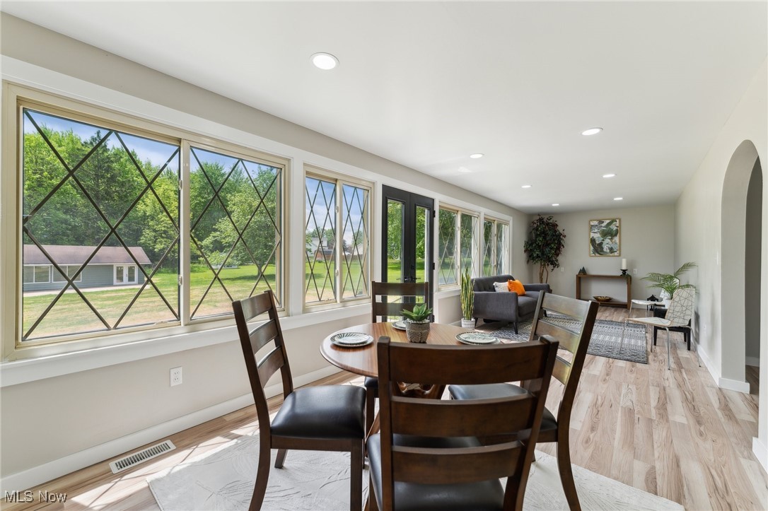 13225 Bagley Road Cleveland, OH 44130 - Photo 17 of 50 Dining room featuring plenty of natural light, baseboards, recessed lighting, and light wood-style flooring