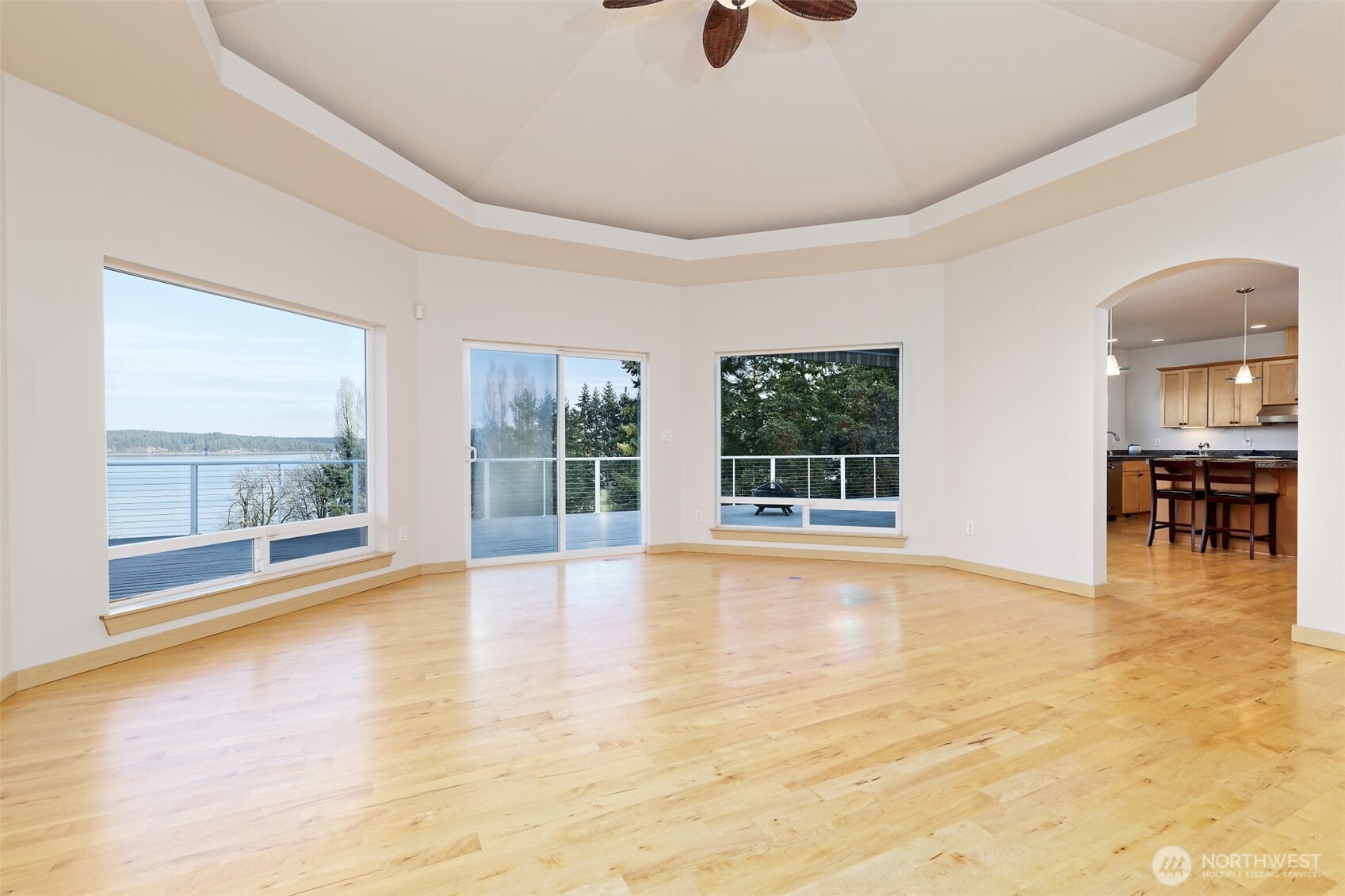 20 East Case View Place Shelton, WA 98584 - Photo 8 of 40 a view of an empty room with window and wooden floor