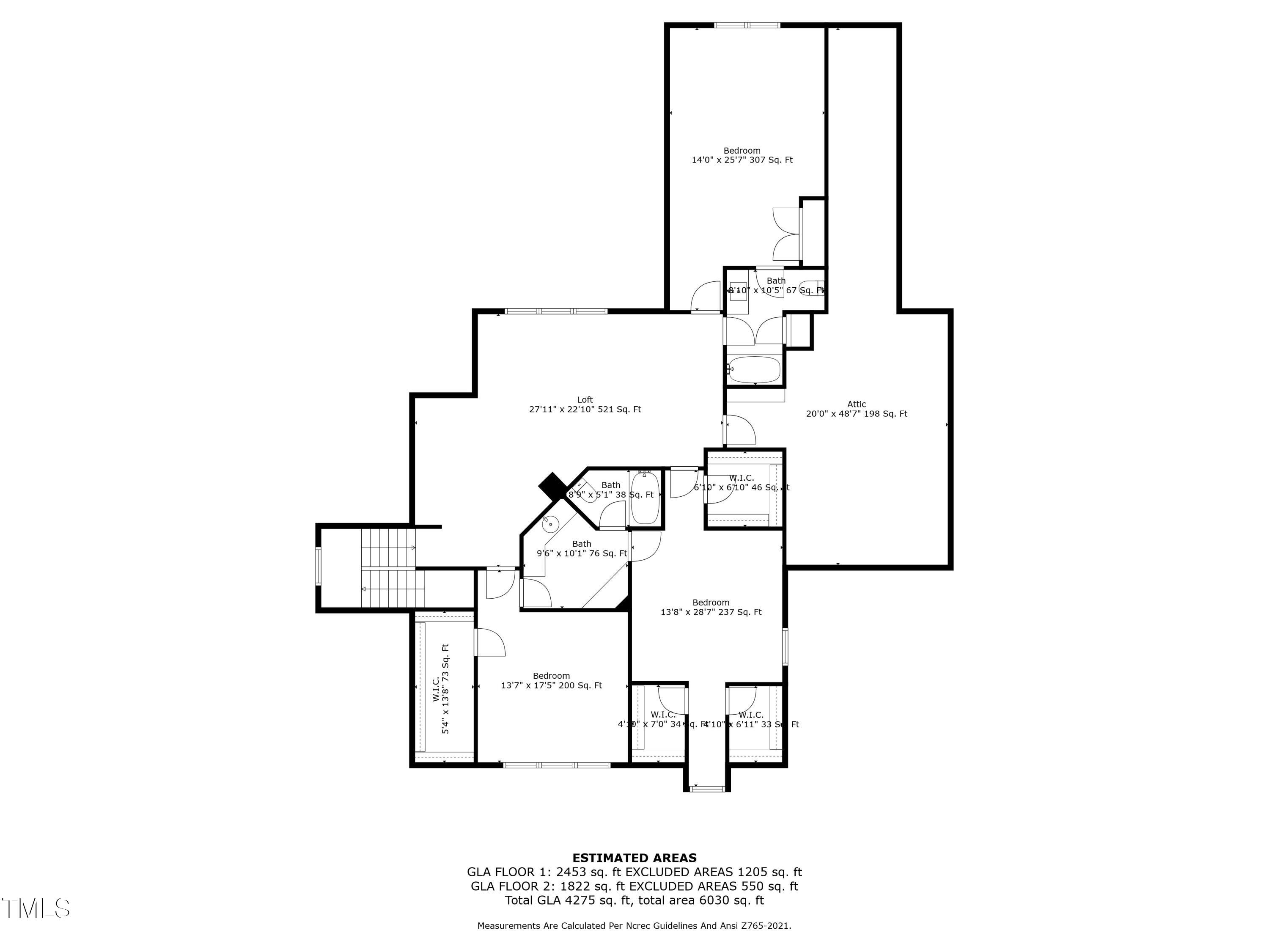 6000 Canadero Drive Raleigh, NC 27612 - Photo 74 of 74 Second Floor Plan
