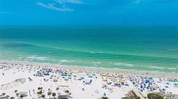 a view of an ocean and beach