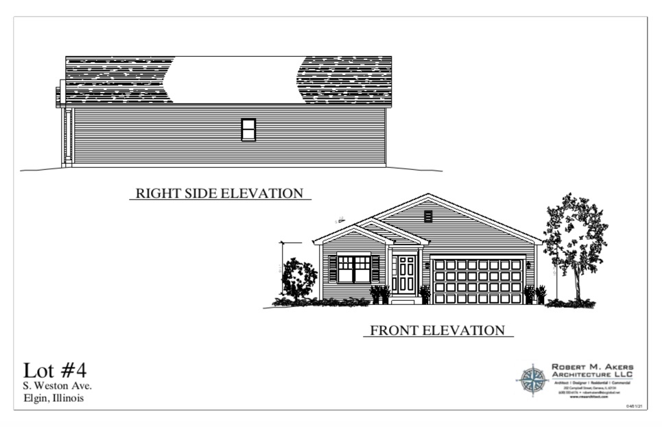 70 South Weston Avenue Elgin, IL 60123 - Photo 4 of 9 a black and white photo of a floor plan