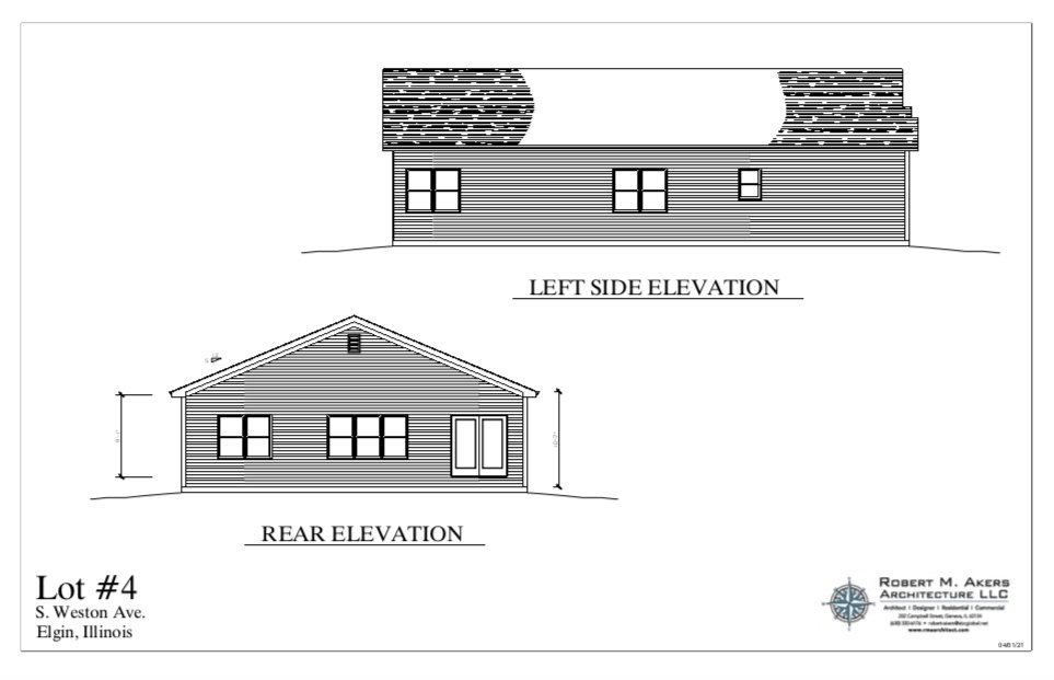 70 South Weston Avenue Elgin, IL 60123 - Photo 5 of 9 a black and white photo of a bench in front of a building