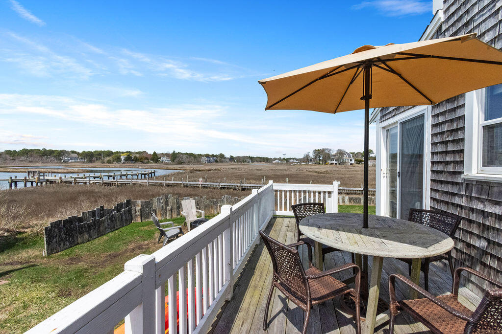 14 Lower County Road Dennis Port, MA 02639 - Photo 47 of 56 a view of roof deck with furniture and a lake view