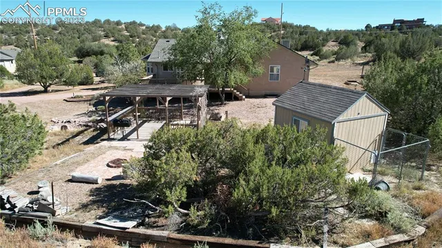 an aerial view of multiple house