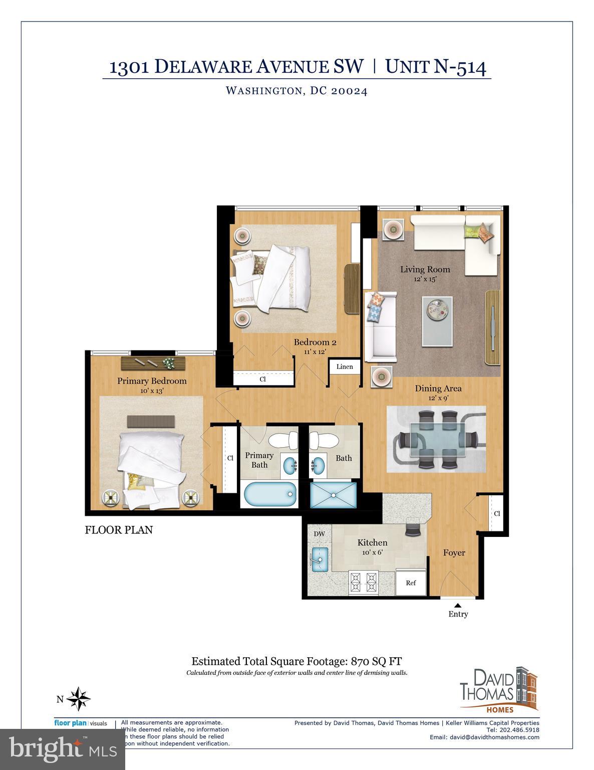 1301 Delaware Avenue Southwest, Unit N514 Washington, DC 20024 - Photo 44 of 44 a picture of a floor plan
