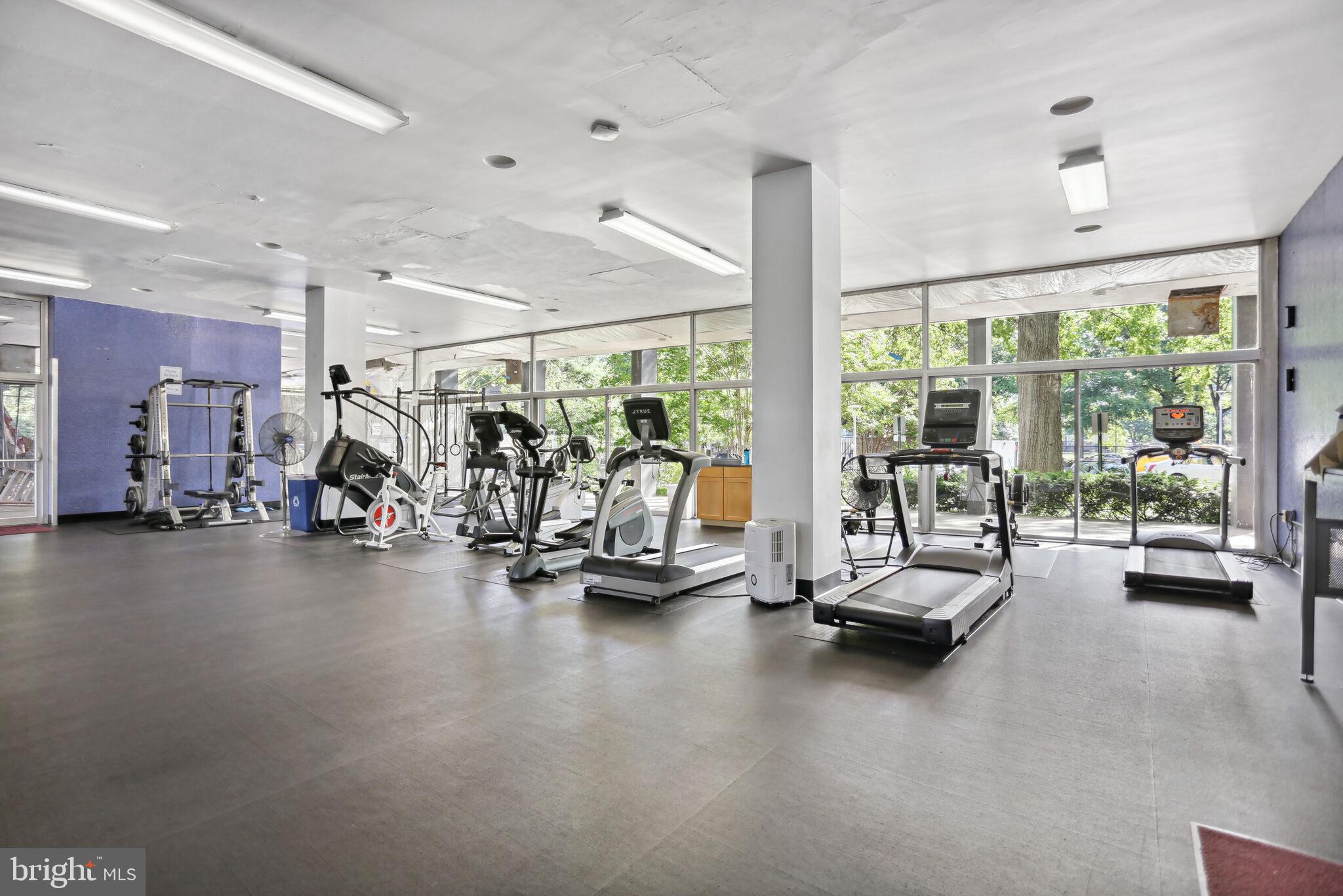 1301 Delaware Avenue Southwest, Unit N514 Washington, DC 20024 - Photo 19 of 44 a view of a room with gym equipment