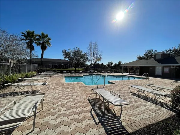 a view of a lake with an outdoor space