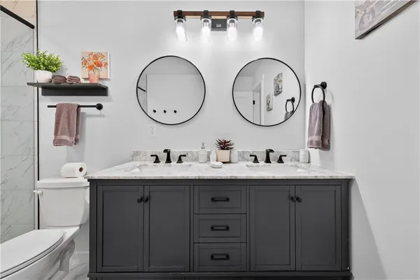 a view of a chairs and table in the patio