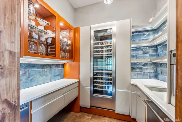 a view of bathroom with a large window