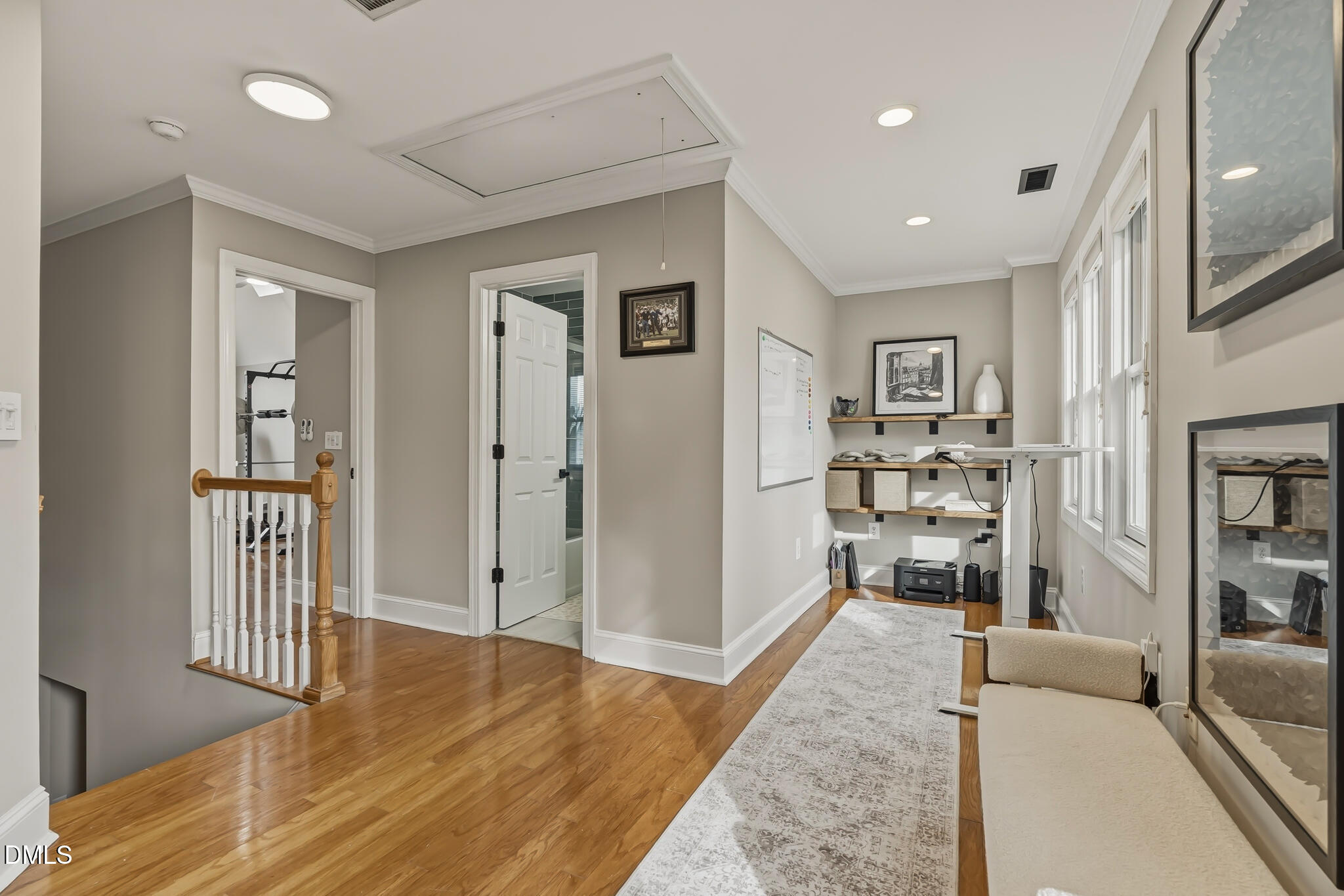 204 Georgetown Road Raleigh, NC 27608 - Photo 46 of 66 a living room with furniture and a wooden floor