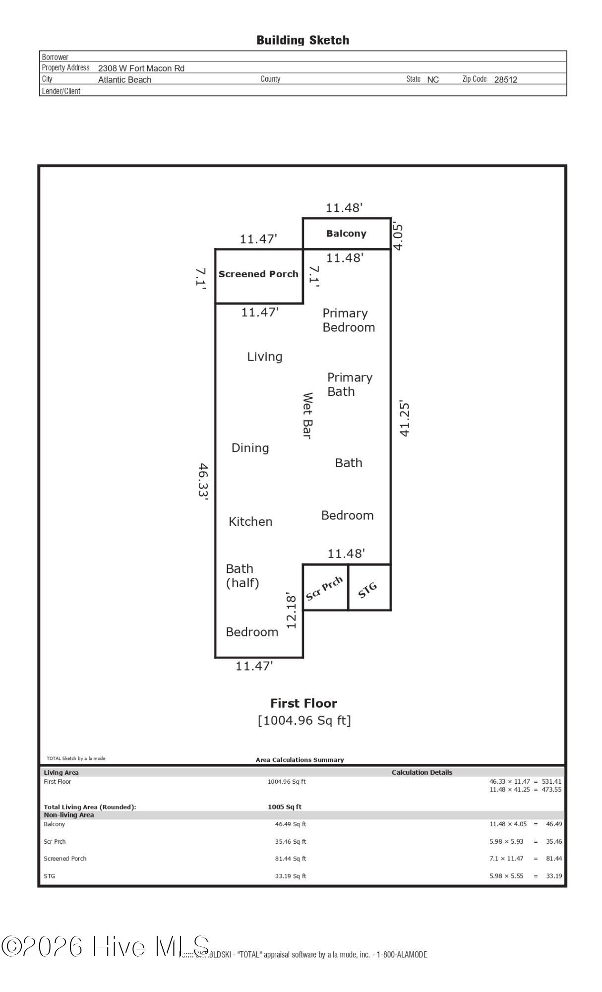2304 West Fort Macon Road, Unit 214H Atlantic Beach, NC 28512 - Photo 63 of 63 Sketch/Floorplan