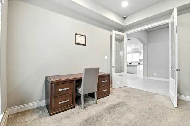 a view of workspace with furniture