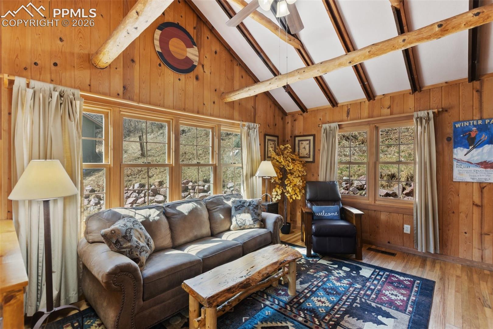 5870 Paona Road Cascade, CO 80809 - Photo 8 of 46 Living Room with Vaulted ceilings
