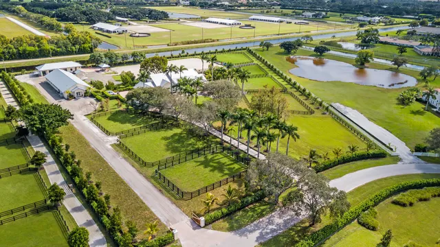 a view of a swimming pool with a garden