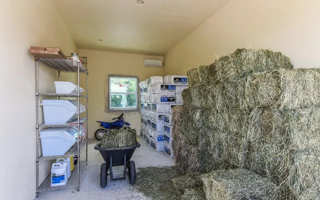 a living room with furniture and a toilet