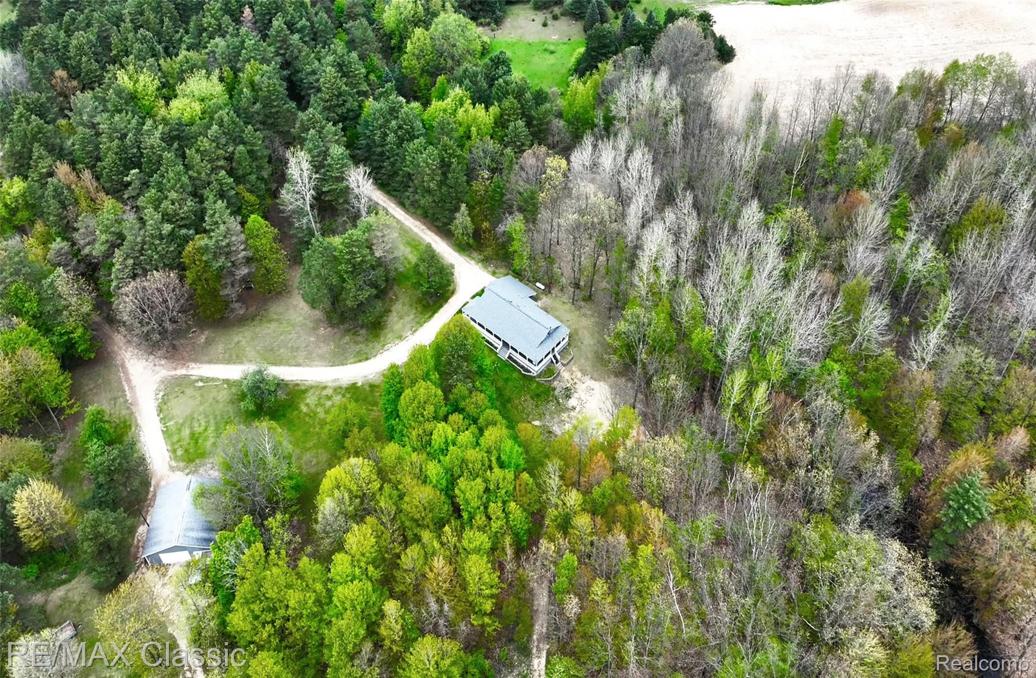 4611 Murray Road Mayville, MI 48744 - Photo 6 of 50 Aerial view of house, pole barn and part of the property