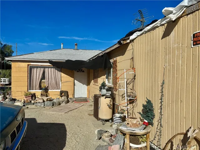 an outdoor space with seating