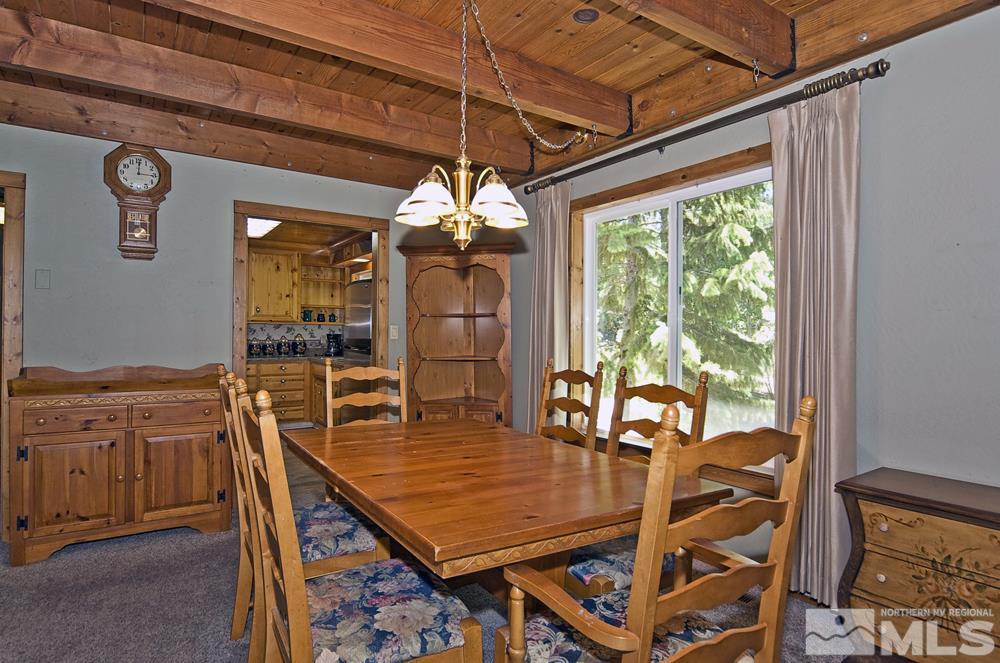 70 Pinon Road Markleeville, CA 96120 - Photo 15 of 25 a view of a dining room with furniture window and outside view